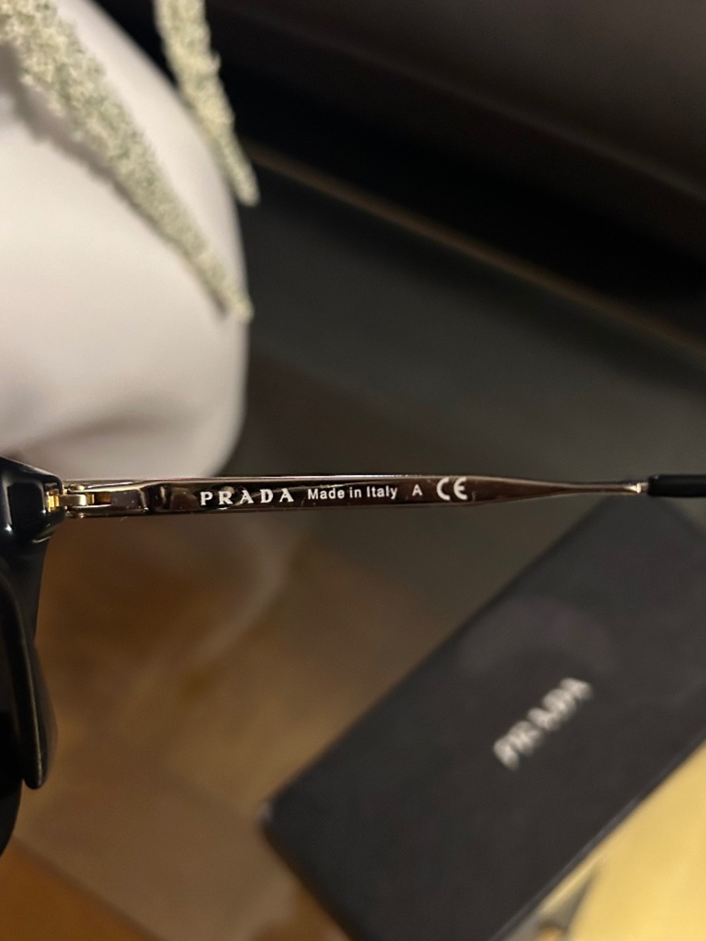 Prada Acetate Cinema Sunglasses SPR 09Q Black - Picture 5 of 10